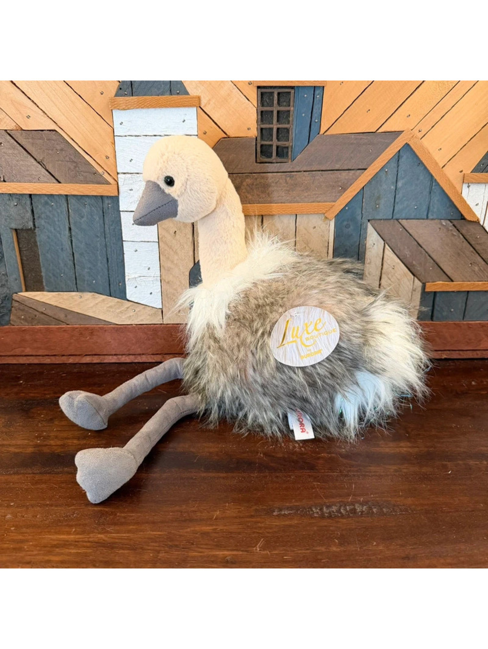 Aurora Luxe Boutique Sadira Ostrich Plush Stuffed Animal 13"